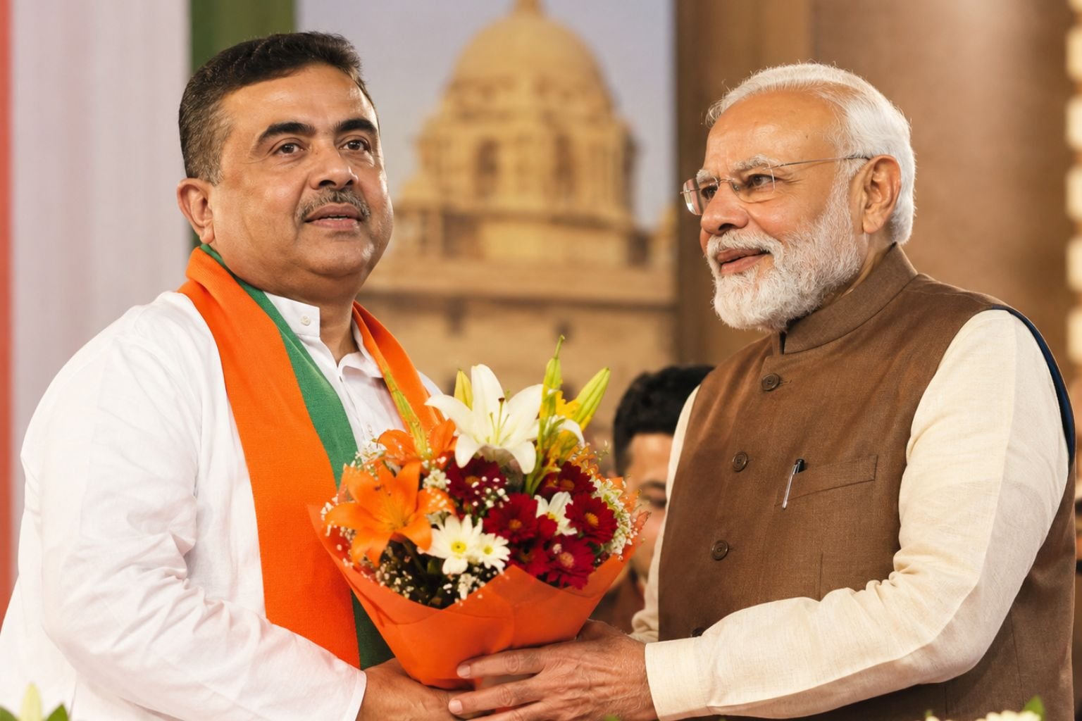 পশ্চিমবঙ্গের মুখ্যমন্ত্রী হিসেবে শপথ নিলেন শুভেন্দু অধিকারী, অভিনন্দন জানালেন প্রধানমন্ত্রী মোদী